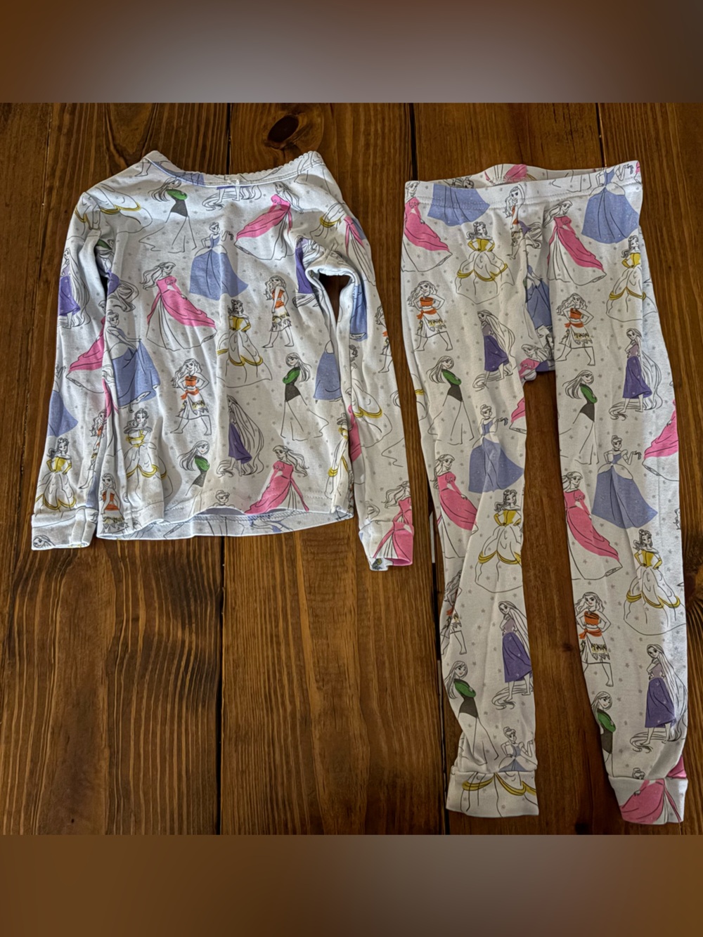 Girls Disney Princess Pajama Set Light Blue